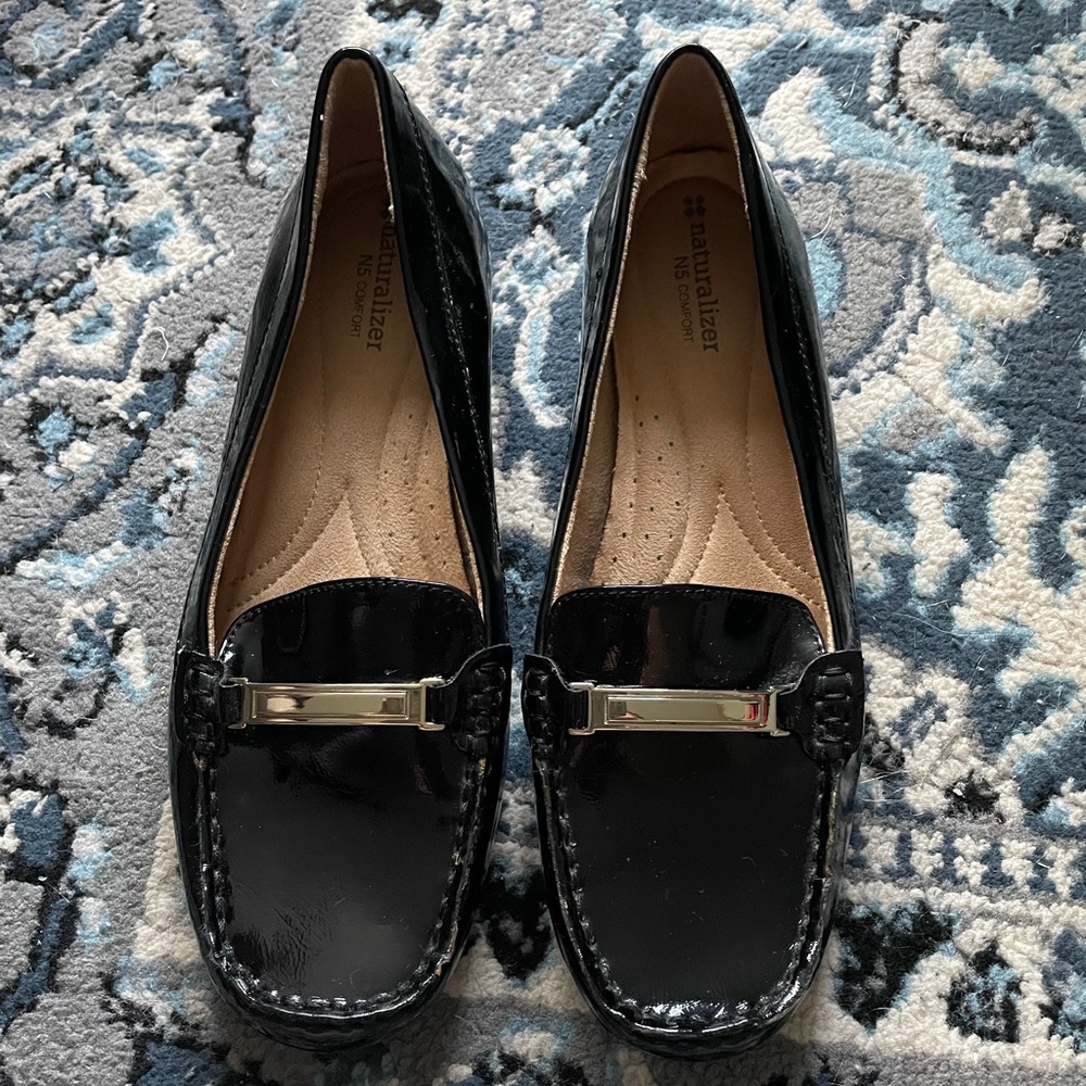 Naturalizer Black Patent Loafers